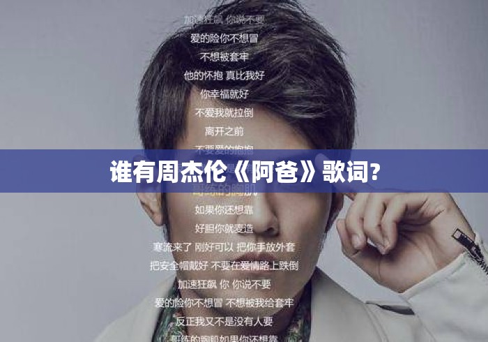 谁有周杰伦《阿爸》歌词?